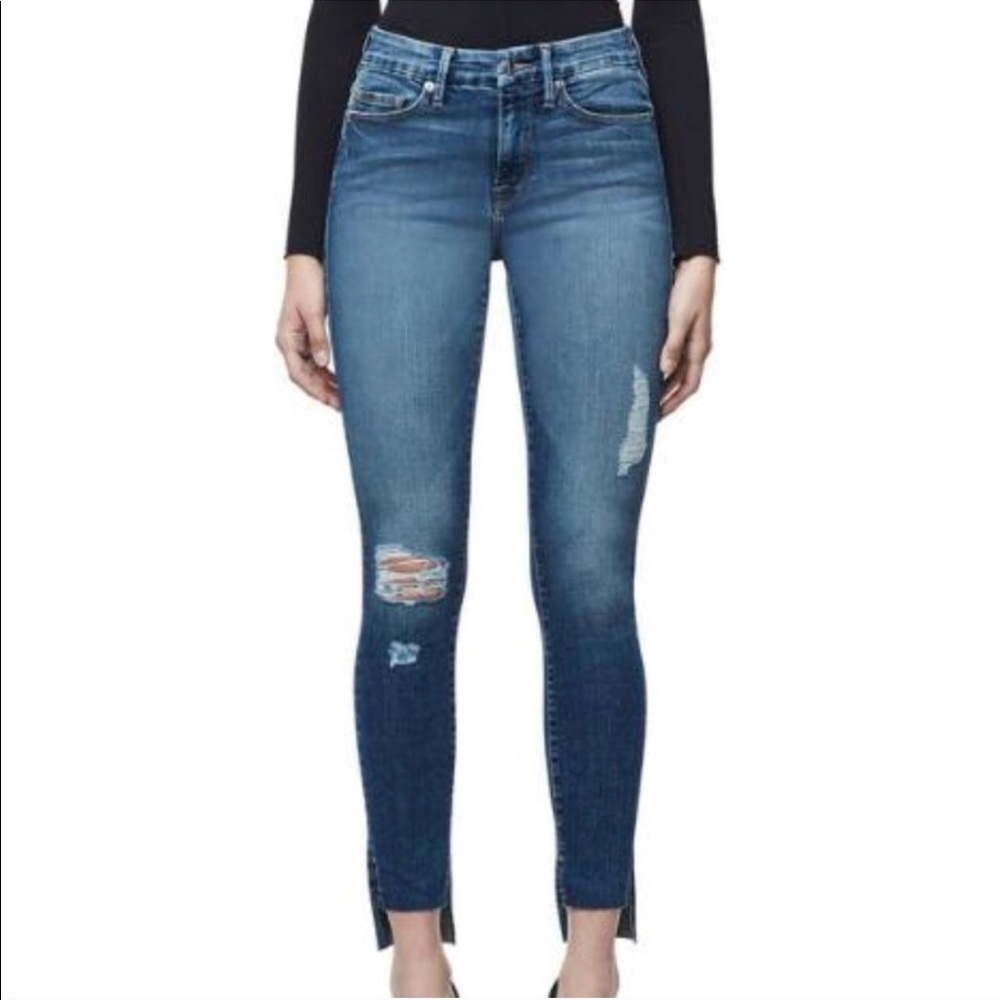 Good American Raw stagger blue 074 plus size